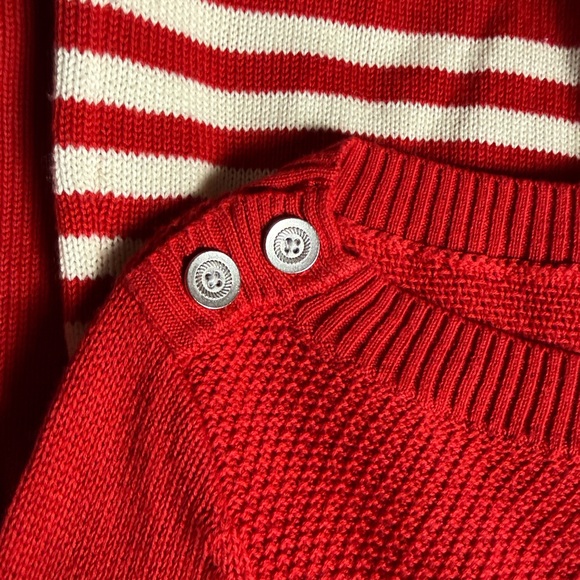 TALBOTS nautical sailor knit sweater LARGE - Picture 5 of 8